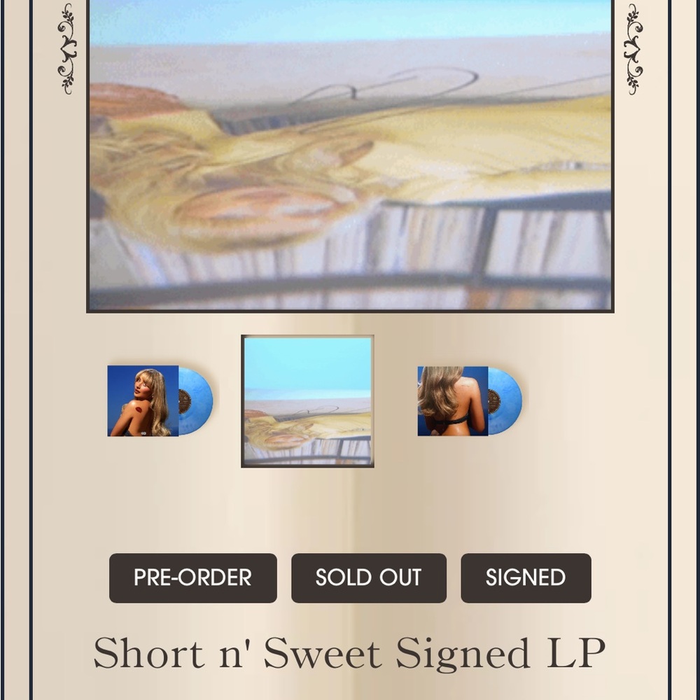 Autographed Sabrina Carpenter signed SNS vinyl